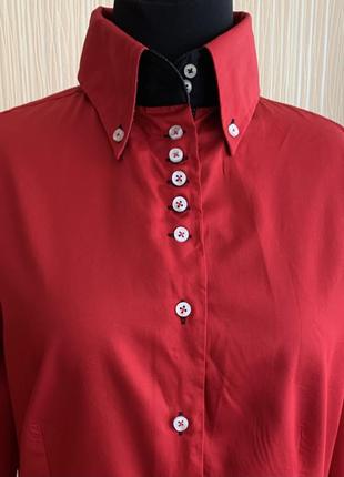 Красная рубашка женская брендовая 7 camicie размер m/l2 фото