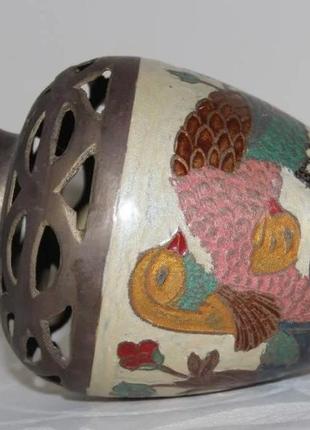 Бронзовая ваза с росписью (испания)3 фото