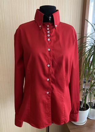 Красная рубашка женская брендовая 7 camicie размер m/l