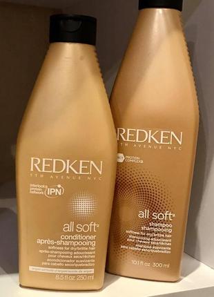 Смягчающий шампунь для волос redken all soft shampoo2 фото