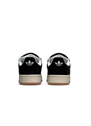 Демисезон  кросівки adidas originals campus black white gum6 фото