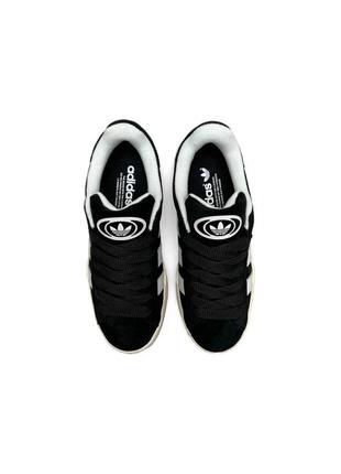 Демисезон  кросівки adidas originals campus black white gum4 фото