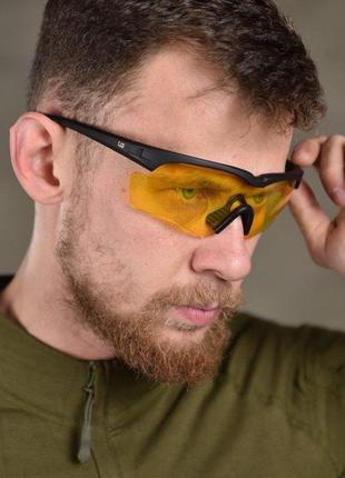 Тактические очки с 3 съемными линзами ,защитные очки для военных 3в1  5.11