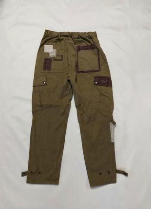 Женские карго брюки 78 stitches patchwork combat trousers in green limited edition collection 35 фото