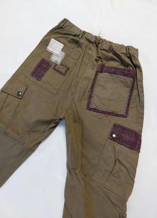 Женские карго брюки 78 stitches patchwork combat trousers in green limited edition collection 36 фото