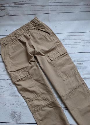Бежевые карго брюки, с карманами штаны от h&amp;m4 фото
