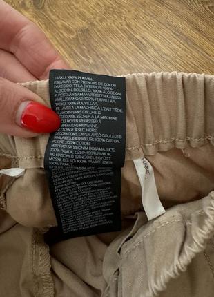 Бежевые карго брюки, с карманами штаны от h&amp;m8 фото