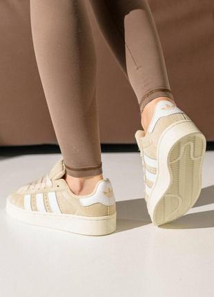 Демисезон adidas originals campus beige white2 фото