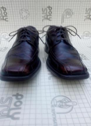 Туфли manguun men бордовые на шнуровке кожа 41 размер4 фото