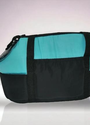 Сумка переноска для тварин, стан - новий, колір бірюза з чорним