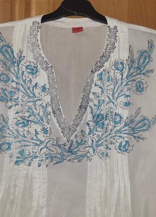 Женская легкая батистовая рубашка с цветочным принтом yamamay р m,l3 фото