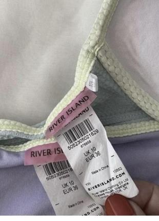 River island классный раздельный купальник в сиренево-салатовой гамме4 фото