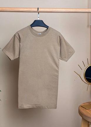 Футболка бежевая оверсайз