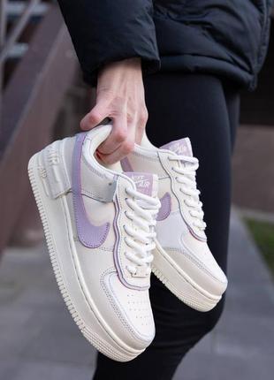 Кросівки nike air force 1 shadow white purple3 фото