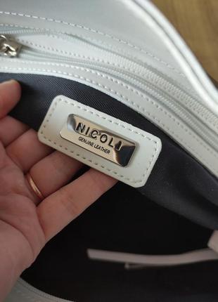 Шикарна жіноча шкіряна сумка nicoli, італія.10 фото