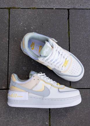 Кроссовки nike air force 1 shadow white yellow9 фото