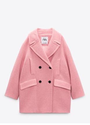 Пальто zara,пальто рожеве1 фото
