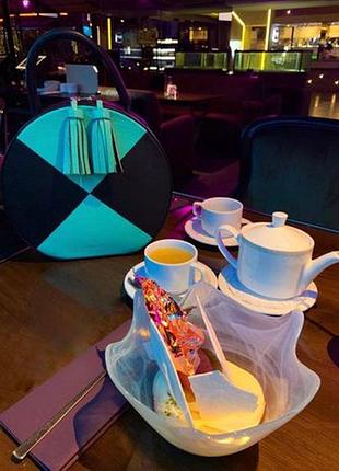 Сумка кругла фиделитти fidelitti сумочка клатч шкіра tondo рюкзак