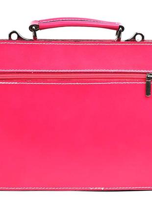Жіночий портфель шкіряний firenze fr7007m рожевий2 фото