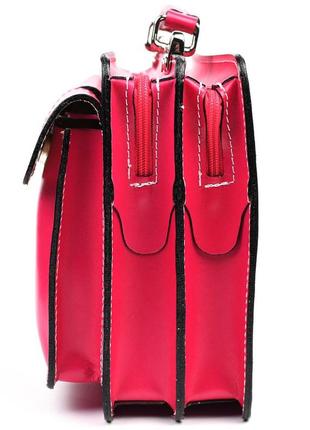 Жіночий портфель шкіряний firenze fr7007m рожевий4 фото