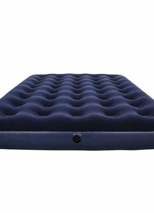 Матрас надувной двухместный avenli flocked air bed twin 191х99х22 см синий2 фото