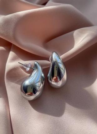 Сережки краплі у сріблі стиль celine2 фото