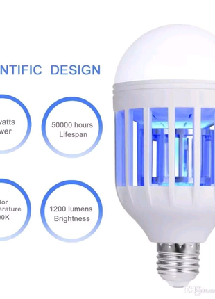 Світлодіодна лампа приманка для комах (знищувач комах8 фото