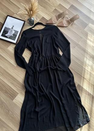 Черное прозрачное платье