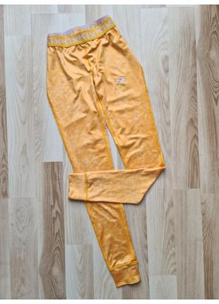 Нові спортивні легінси для спорту жовті лосіни для спорту спортивні лосини помаранчеві1 фото