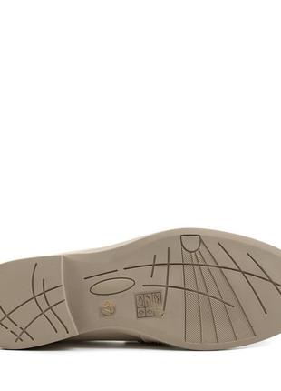 Туфли-лоферы женские кожаные молочные 2393т-а7 фото