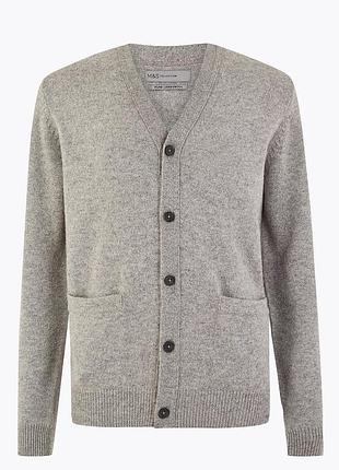 Кардиган з v-подібною горловиною на ґудзиках m&s collection 100%