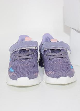 Сиреневые фиолетовые текстильные кроссовки5 фото