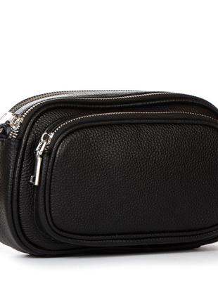 Женская сумка кроссбоди кожаная alex rai 99112 черная