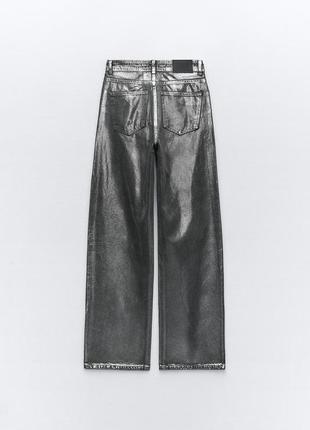 Чорні джинси зі срібним напиленням zara6 фото