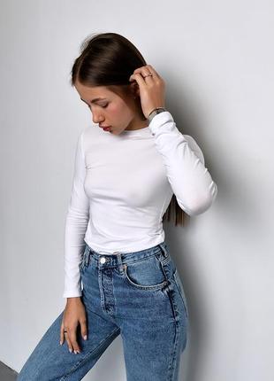 Базовий жіночий лонгслів з преміум тканини