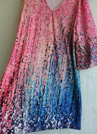 Яркое, разноцветное трикотажное платье, платье4 фото
