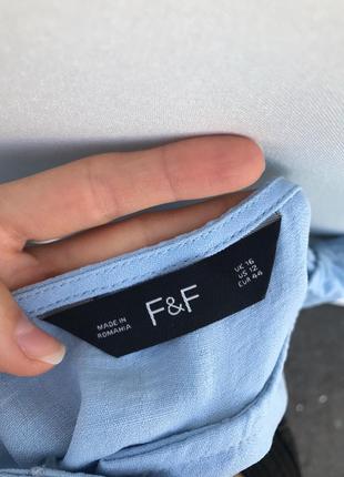Блакитна блуза з квадратним вирізом f&f6 фото
