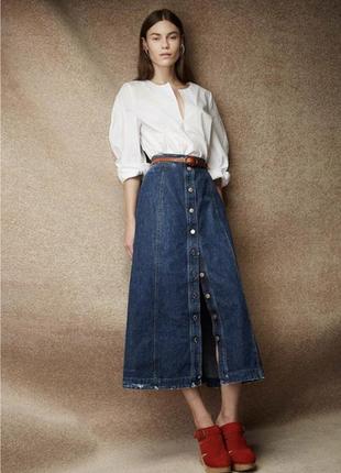 Меди юбка джинсовая на пуговицах посередине от john baner p.5210 фото