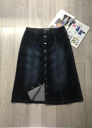 Меди юбка джинсовая на пуговицах посередине от john baner p.522 фото