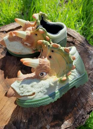 Резиновые ботинки 3d трицератопс динозавр2 фото