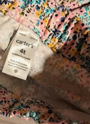 Красивые штаны в цветочек,штаники для девочки carters2 фото