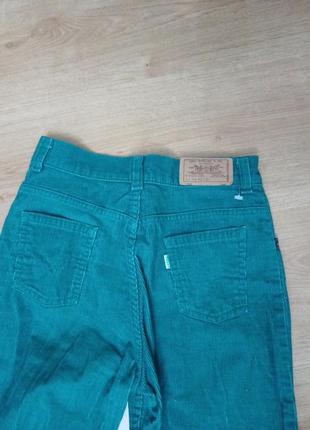 Штани брюки вельветові зелені levi's w 26 l324 фото
