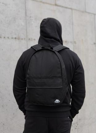 Рюкзак черный спортивный kappa городской и для обучения/работы мужской