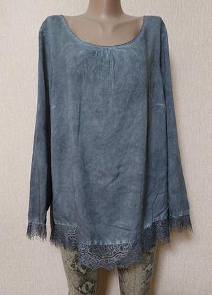 Легкая женская кофта, блузка с кружевами charles vogele2 фото