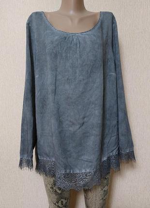 Легкая женская кофта, блузка с кружевами charles vogele3 фото