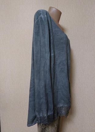 Легкая женская кофта, блузка с кружевами charles vogele5 фото