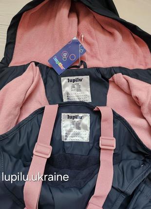 Lupilu комплект грязепруф куртка та напівкомбінезон на флісі 110/116 р на 4-6 р дощовик4 фото