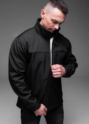Мужская весенняя куртка softshell и микрофлиса c нагрудным карманом, размеры s-xl4 фото