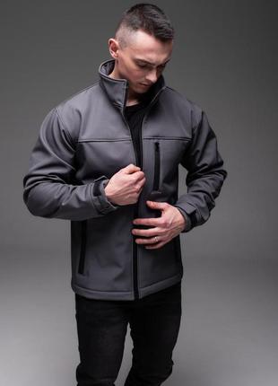 Мужская весенняя куртка softshell и микрофлиса c нагрудным карманом, размеры s-xl10 фото