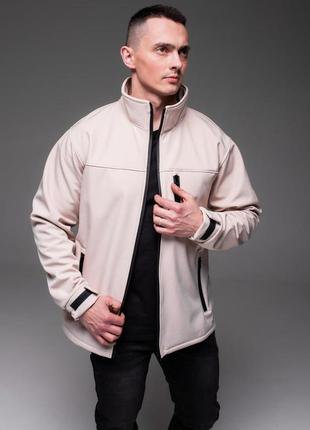 Мужская весенняя куртка softshell и микрофлиса c нагрудным карманом, размеры s-xl8 фото